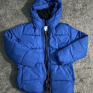 Big Boy Gap Blue Puffer Jacket with Hood